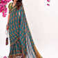 Elegant Moss Fabric Sequin Foil Saree with Cutwork Border