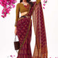 Elegant Moss Fabric Sequin Foil Saree with Cutwork Border