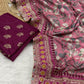Premium Chinnon Silk Digital Print Saree with Embroidered Blouse