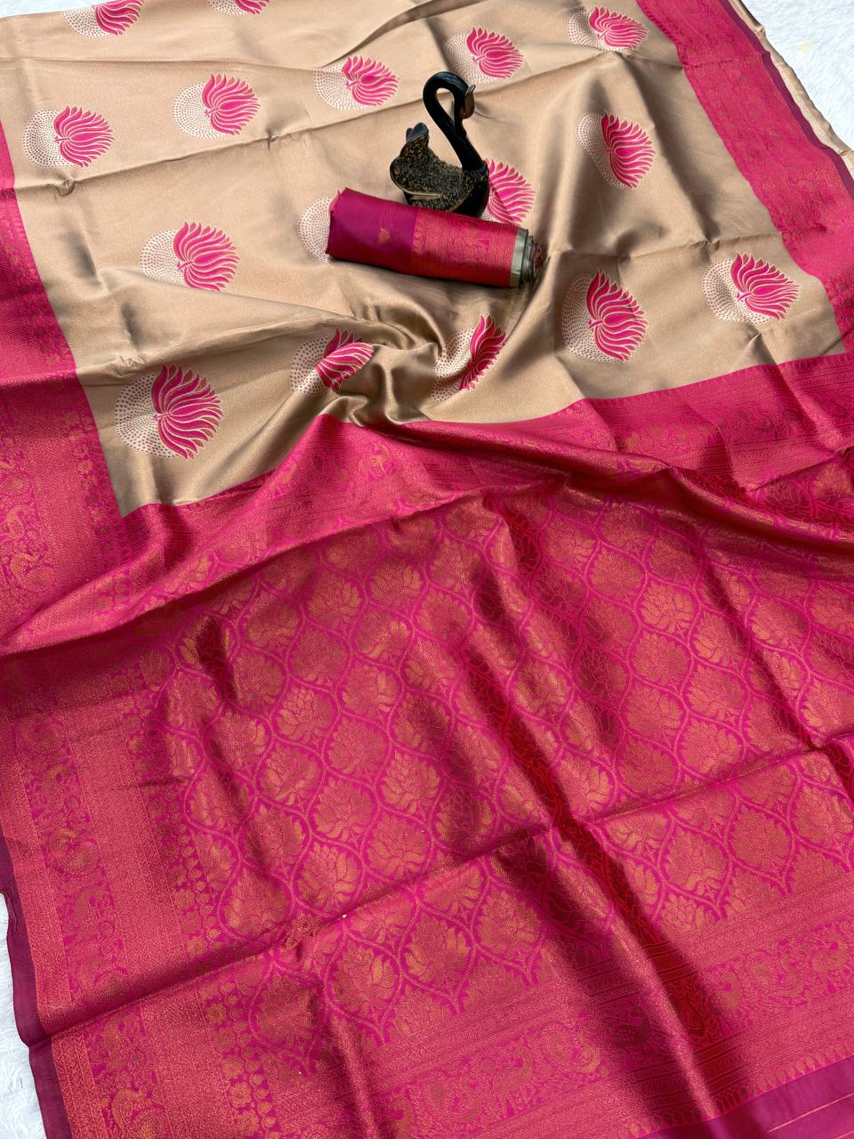 Banarasi Soft Silk Saree with Rich Traditional Weave