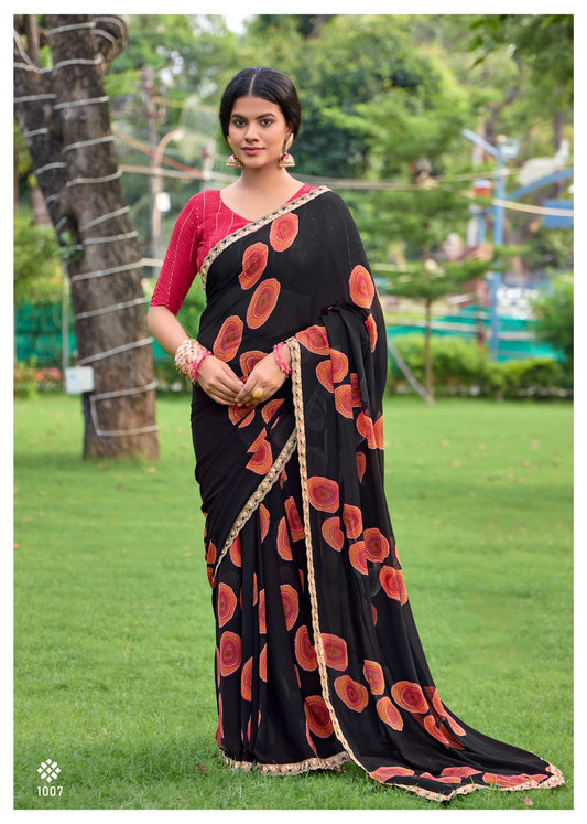 Premium Bandhan Weaving Blouse with Cutwork Embroidery