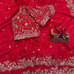 Premium Frendy Chiffon Saree with Heavy Sequins & Zari Embroidery