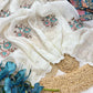 Premium Gold Crush Saree with Resham & Sequins Embroidery Stitched