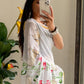 Traditional Pichwai Design Hand Painted & Hand Block Maslin Cotton Saree