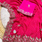 Georgette muthda saree with beautiful c-pallu Embroidery Work