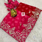 Premium Pure Blooming C*C Georgette Silk Saree