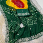 Premium Bandhej  Soft C*C Georgette Saree with Pitta & Sequin Work