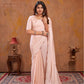 Moss Stitch Foil Saree with Cutwork Border & Fancy Blouse
