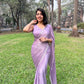 Premium Space Silk Saree with Handwork Lace
