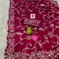 Vichitra Silk Saree with Designer Ribbon & Sequin Work