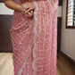 Luxurious Glam Handwork Saree Premium Space Silk with Beads Work