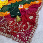 Vibrant Blend C*C Georgette Bandhej Panchrangi Saree