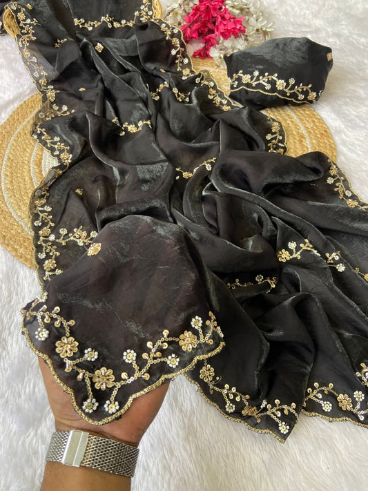 Premium Lightweight Fendy Satin Saree