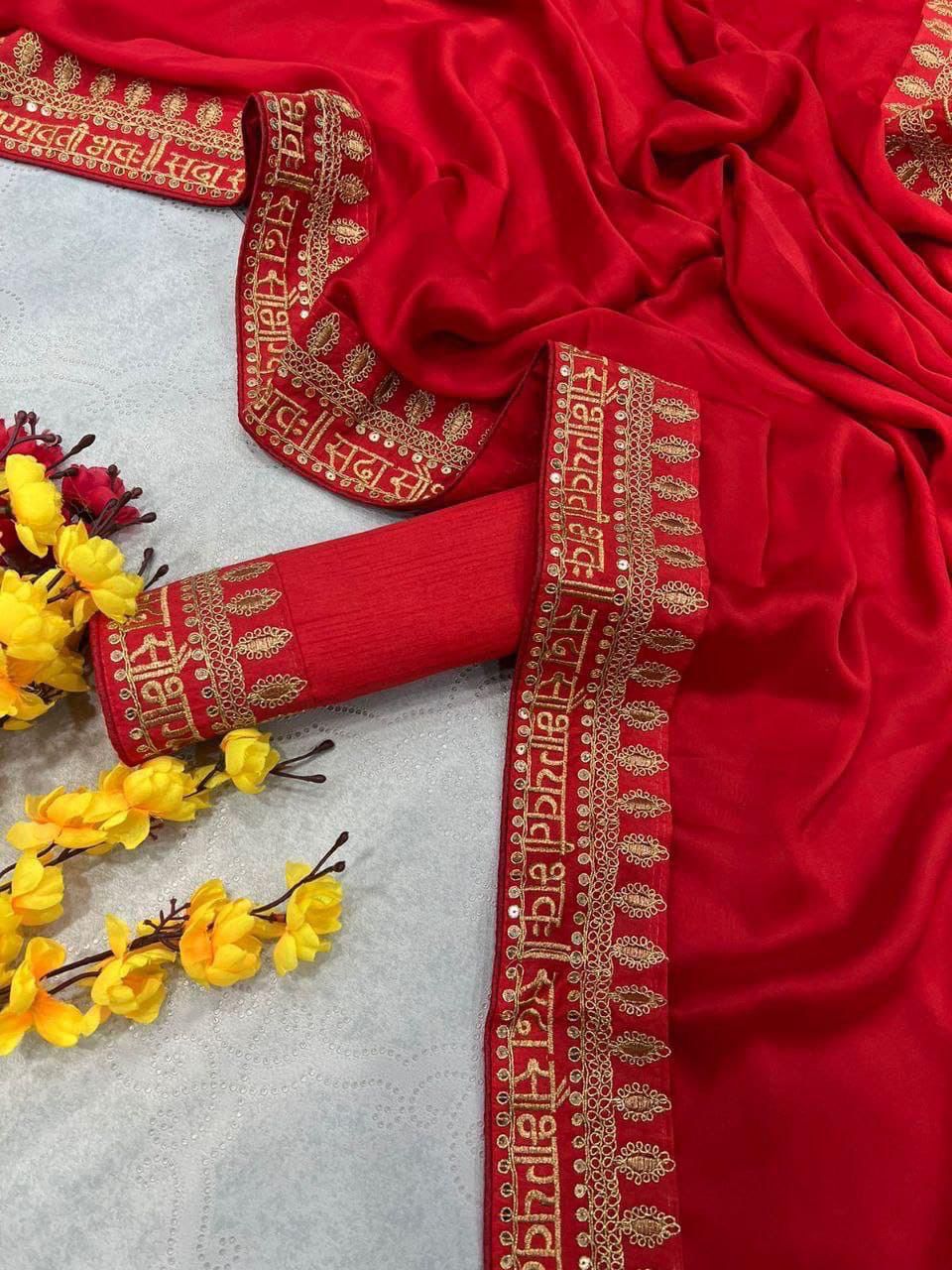 Premium Rangoli Silk Saree with Embroidery, Zari & Sequin