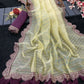 Luxurious Tissue Net Saree with Contrast Blouse