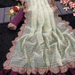 Luxurious Tissue Net Saree with Contrast Blouse