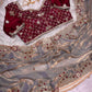 Premium Sequence Embroidery Two Tone Fendy Chiffon Saree