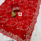 Premium C*C Special Bhandej Pattern Georgette Silk Saree