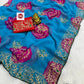 Premium Soft Georgette Bandhej Saree with Aari Work
