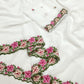 Premium Pastel Elegance Multi-Thread Embroidered Saree
