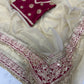 Soft Twil Net Saree with Premium Sequins & Dori Embroidery Blouse
