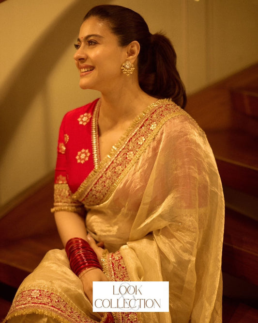 Soft Twil Net Saree with Premium Sequins & Dori Embroidery Blouse