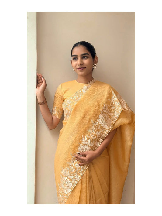Premium Pure Candy Crush Fabric Saree