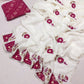 Elegant Handcrafted Designer Crunchy Chiffon Saree