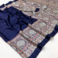 Premium Modal Satin Ajrakh Print Saree with Blouse