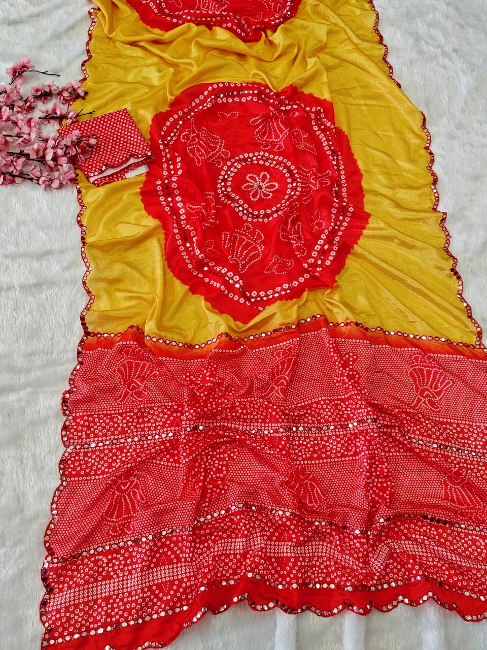 Premium Special Edition Designer Shiny Silk Saree with Digital Print