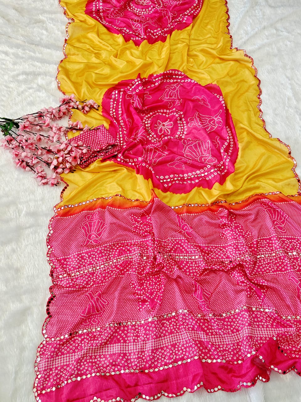 Premium Special Edition Designer Shiny Silk Saree with Digital Print