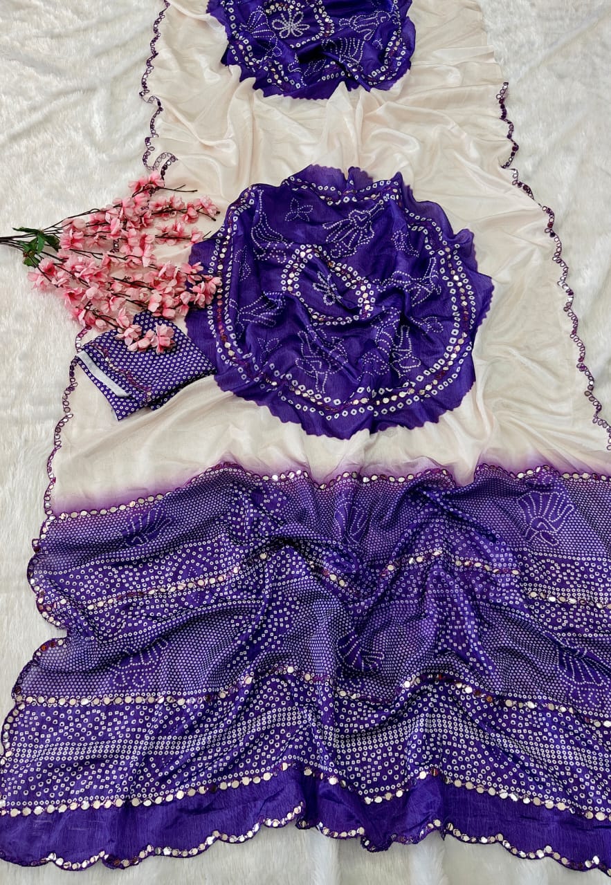 Premium Special Edition Designer Shiny Silk Saree with Digital Print