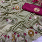 Premium Star Georgette Saree with Exquisite Handwork & Peach Butta