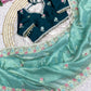 Premium Mono Banglori Saree with Multi-Thread Embroidery & Cutwork Border