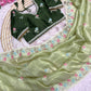 Premium Mono Banglori Saree with Multi-Thread Embroidery & Cutwork Border