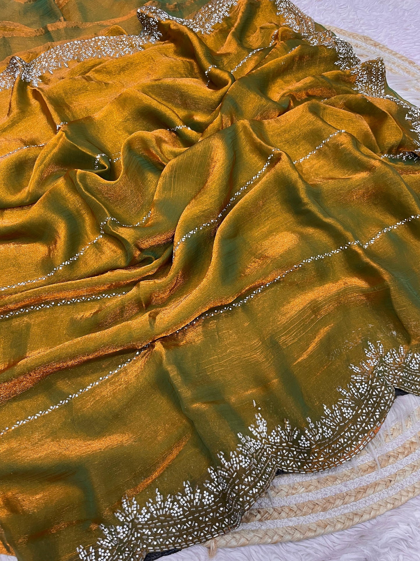 Premium Two-Tone Fandy Chiffon Saree