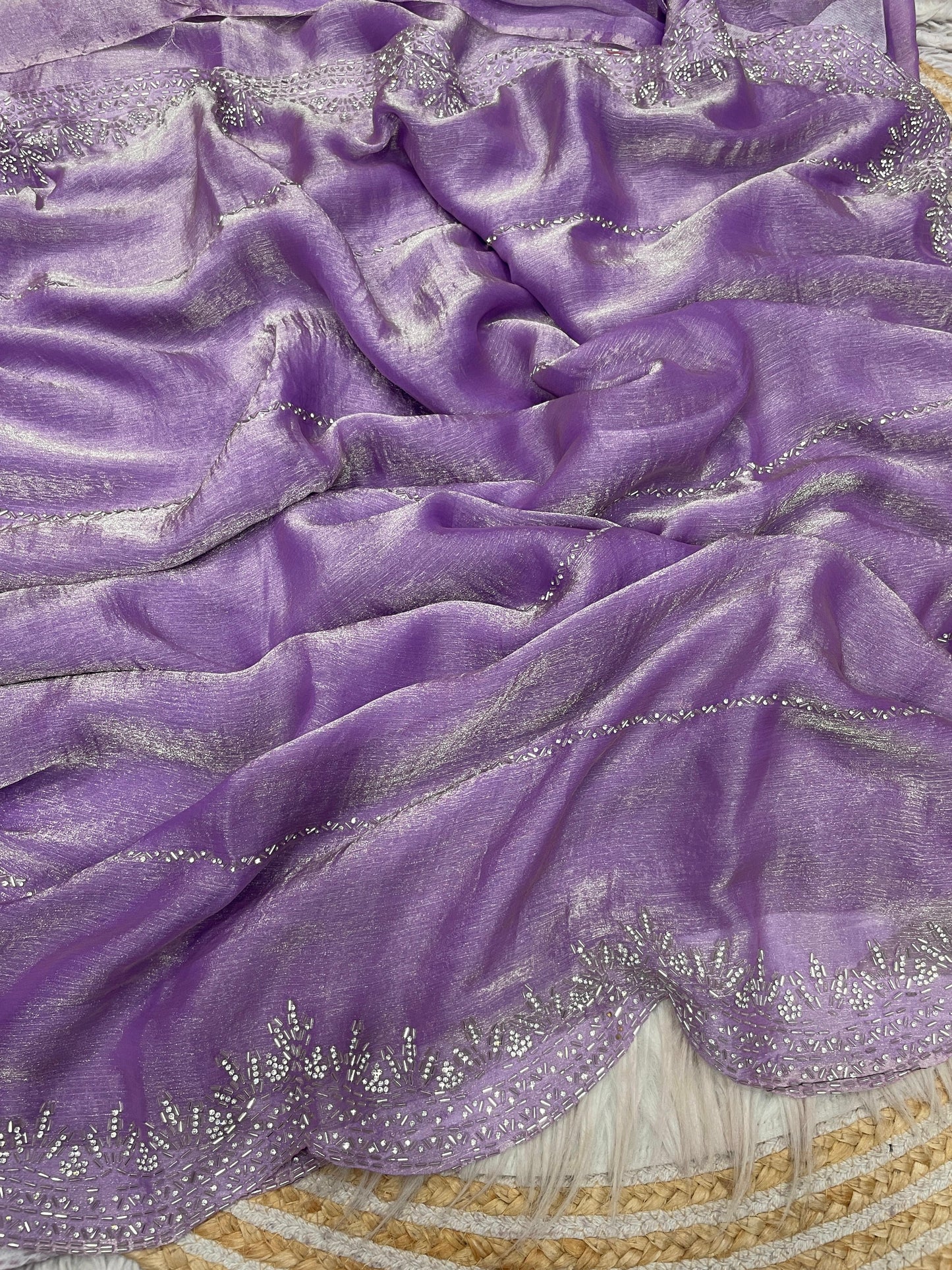 Premium Two-Tone Fandy Chiffon Saree