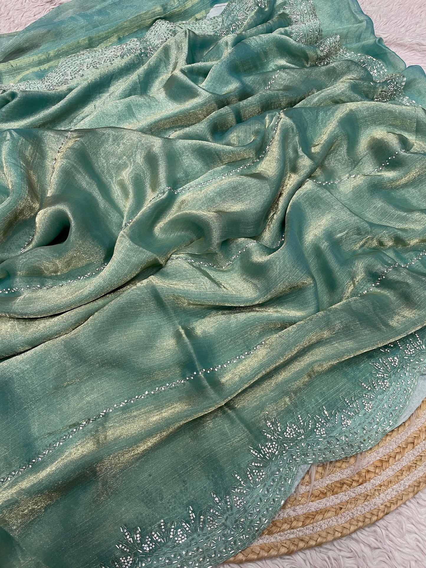 Premium Two-Tone Fandy Chiffon Saree