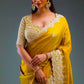 Premium Gold Crush Silk Saree with Heavy Zari, Sequins & Coding