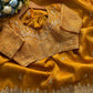 Premium Gold Crush Silk Saree with Heavy Zari, Sequins & Coding