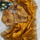 Premium Gold Crush Silk Saree with Heavy Zari, Sequins & Coding