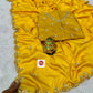 Pure Soft Crepe Silk Saree with Heavy C-Pallu Beads Work