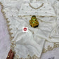 Pure Soft Crepe Silk Saree with Heavy C-Pallu Beads Work