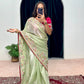 Soft Jimichu Silk Party Wear Saree With Multi Embroidery Work