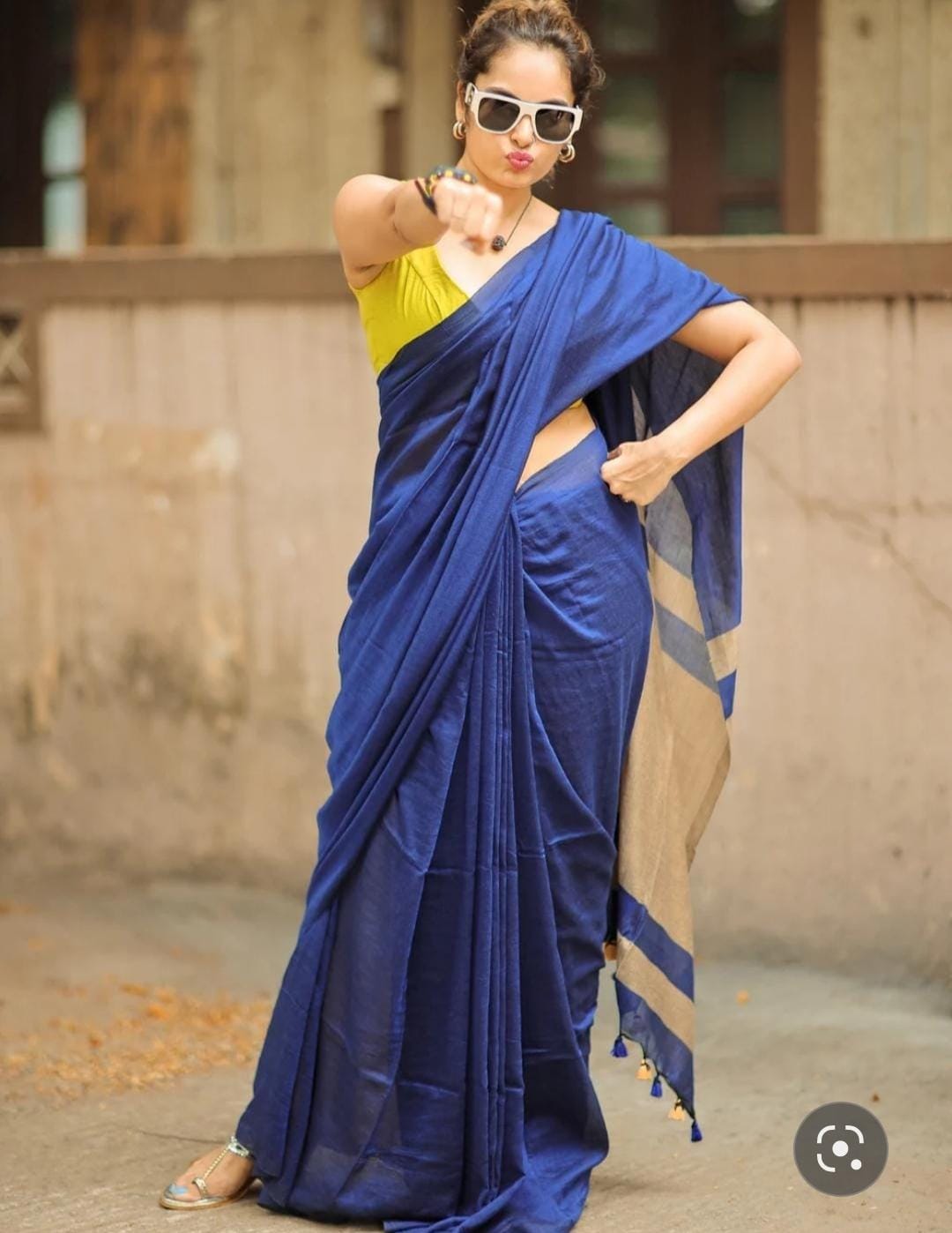 Premium Khadi Cotton Handloom Saree Artisan Woven