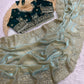 Premium Fendy Satin Saree with Multi-Sequence Embroidery Work