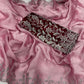 Moss Chiffon Saree with Siroski Sequence Border & Embroidery Blouse