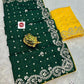 Premium Dola Viscose Saree with Jari Weaving & Pita Embroidery Work
