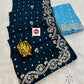 Premium Dola Viscose Saree with Jari Weaving & Pita Embroidery Work