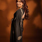 Pure Rangoli Crush Silk Saree with Jari–Sequins Embroidery & Cutwork Border